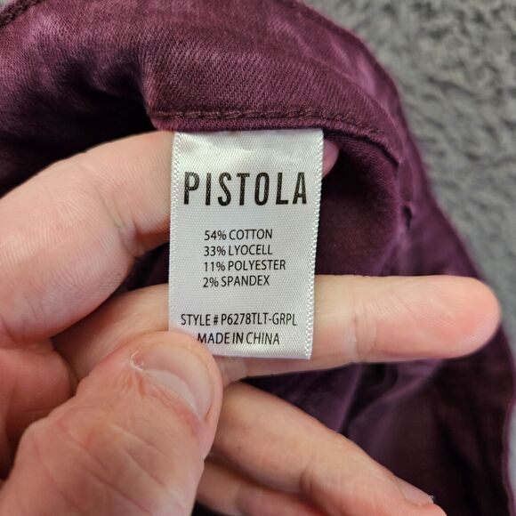Pistola Jeans Women Size 32 Purple Cargo‎ Skinny Stretch High Rise - Picture 7 of 9